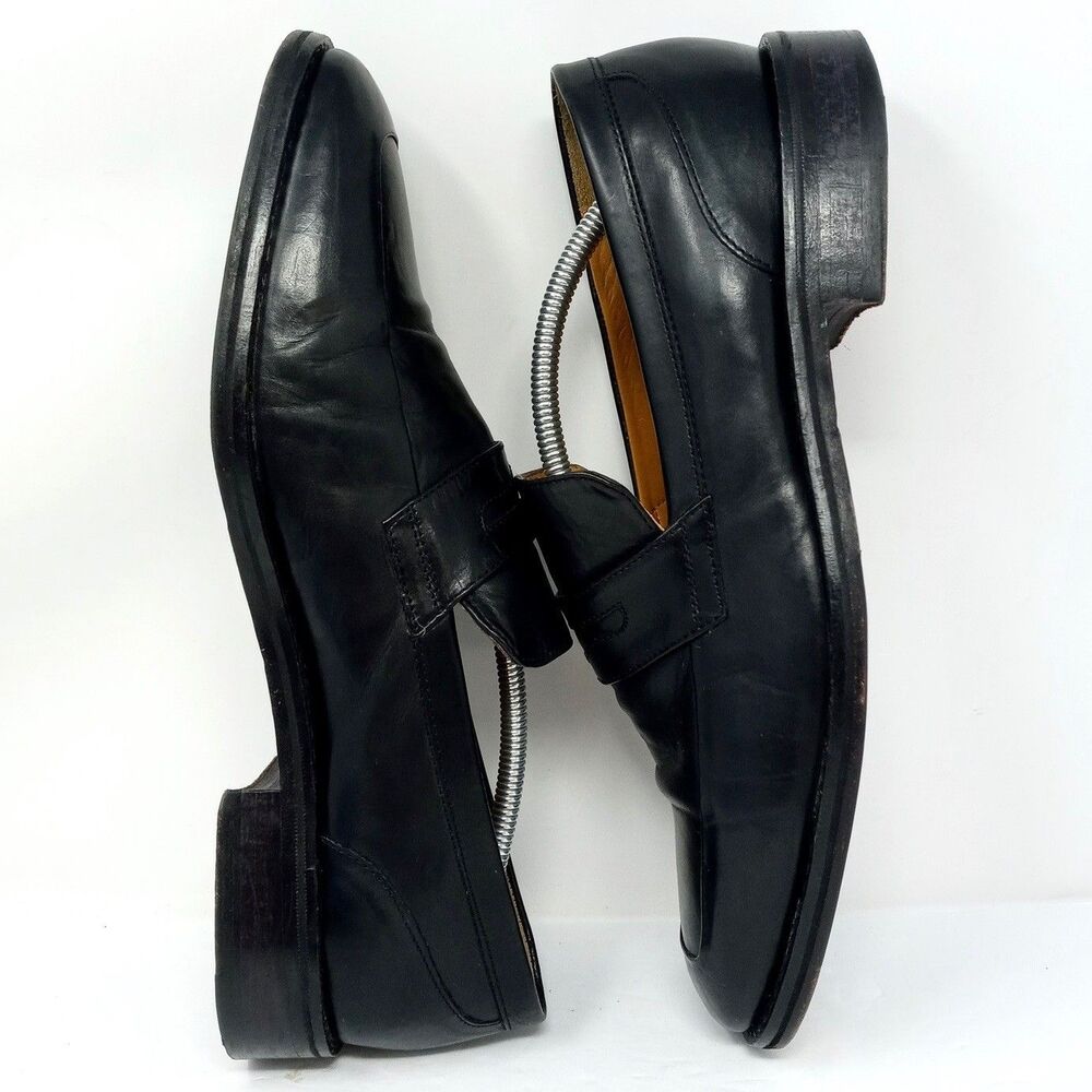 Cole Haan Martino II Penny Loafers Size 10 Black Leather Slip-on Dress Shoes - Picture 5 of 9